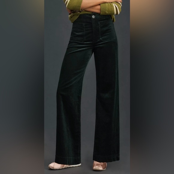 Anthropologie Maeve The Colette Corduroy Full-Length Wide-Leg Pants - Picture 3 of 7